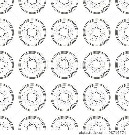 Coloring Seamless pattern with tropical fruits. Illustration in hand draw style Coloring Seamless pattern with tropical fruits. Illustration in hand draw style 98714774
