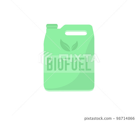 Biofuel canister, green jerrycan with biofuel label logo design. Renewable energy, sustainable development. Green Leaves and form plastic canister of biofuel vector design and illustration. Biofuel canister, green jerrycan with biofuel label logo design. Renewable energy, sustainable development. Green Leaves and form plastic canister of biofuel vector design and illustration. 98714866