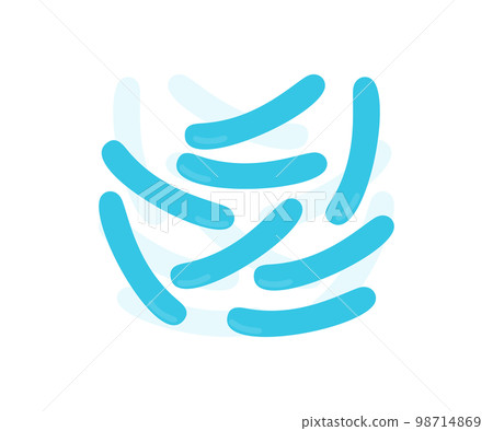 Bifidobacterium or lactobacillus microorganism logo design. Propionibacterium, lactobacillus, lactococcus, bifidobacterium, streptococcus thermophilus, escherichia coli vector design and illustration. Bifidobacterium or lactobacillus microorganism logo design. Propionibacterium, lactobacillus, lactococcus, bifidobacterium, streptococcus thermophilus, escherichia coli vector design and illustration. 98714869