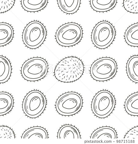 Coloring Seamless pattern with tropical fruits. Illustration in hand draw style Coloring Seamless pattern with tropical fruits. Illustration in hand draw style 98715188