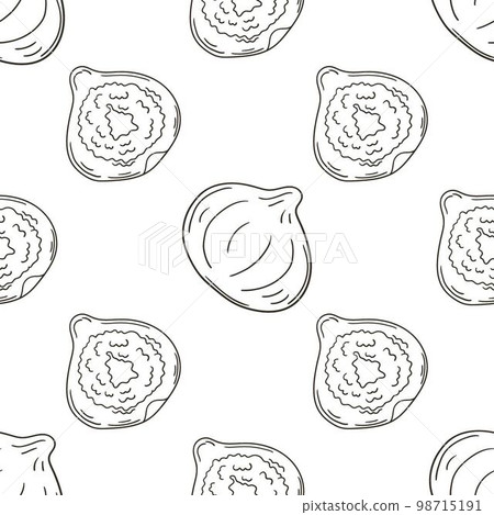 Coloring Seamless pattern with tropical fruits. Illustration in hand draw style Coloring Seamless pattern with tropical fruits. Illustration in hand draw style 98715191