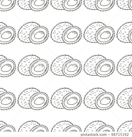 Coloring Seamless pattern with tropical fruits. Illustration in hand draw style Coloring Seamless pattern with tropical fruits. Illustration in hand draw style 98715192
