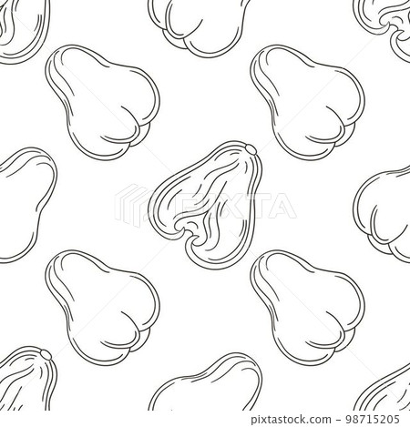 Coloring Seamless pattern with tropical fruits. Illustration in hand draw style Coloring Seamless pattern with tropical fruits. Illustration in hand draw style 98715205