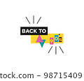 Back to the 90s logo design. Retro tape recorder neon sign, light banner vector design and illustration. 98715409