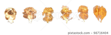 Set of nuclear bomb explosions 98716404