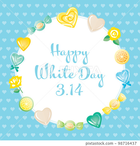 White day candy background illustration 98716437