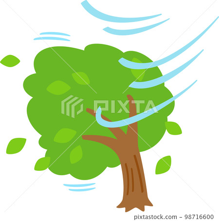 A tree inspired by strong wind 98716600