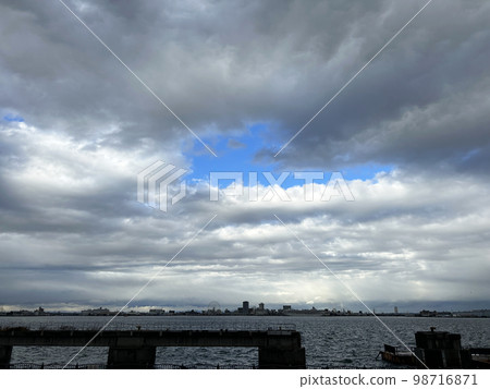 Sky seen from Nagoya Port Sky seen from Nagoya Port 98716871