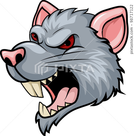 Angry rat head cartoon expression Angry rat head cartoon expression 98717122