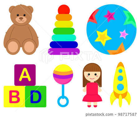 Set of various children's toys Set of various children's toys 98717587