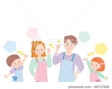 Image illustration material to enjoy cooking with family 98717666