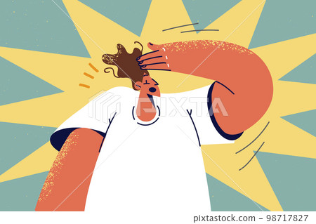 Man make face palm gesture 98717827