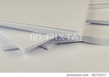 White blank paper for writing and printing texts White blank paper for writing and printing texts 98718317