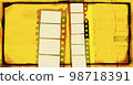 Template, border, of grunge filmstrip background for booklet, album, banner 98718391
