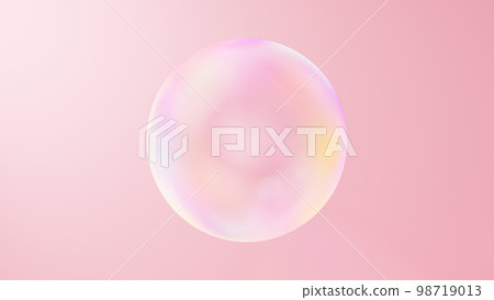 Multiple soap bubbles on a pink background. background material. Multiple soap bubbles on a pink background. background material. 98719013