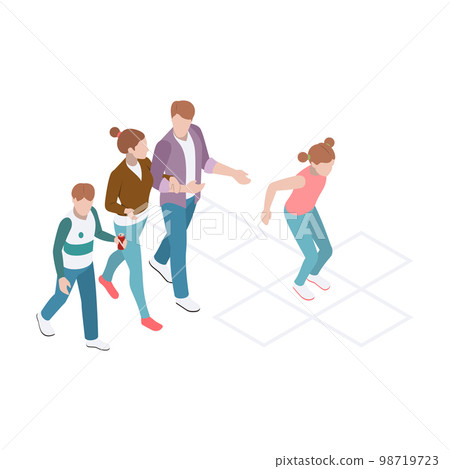 Family Walking Composition 98719723