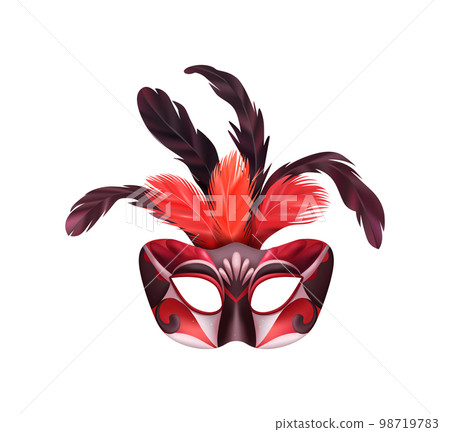 Red Carnival Mask Composition Red Carnival Mask Composition 98719783