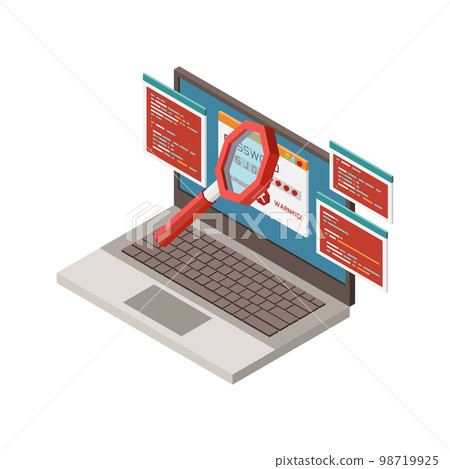 Digital Crime Icon Digital Crime Icon 98719925
