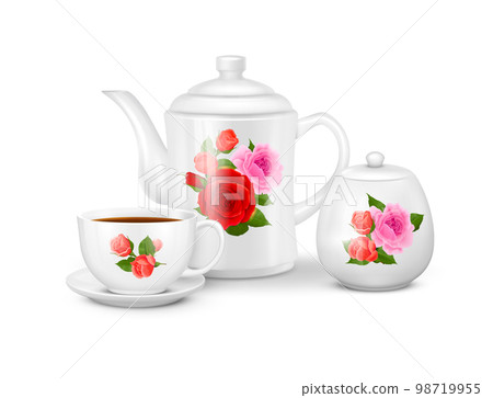 Realistic Tea Set Realistic Tea Set 98719955
