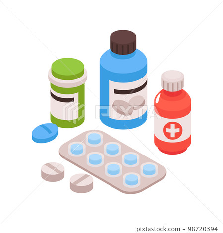 Gastro Medication Isometric Composition 98720394