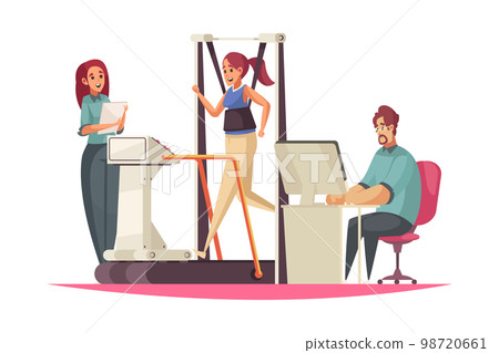 Physiotherapy Cartoon Composition Physiotherapy Cartoon Composition 98720661