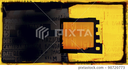 Background of retro film overly, image with scratch, dust and light leaks for booklet, photo album, banner Background of retro film overly, image with scratch, dust and light leaks for booklet, photo album, banner 98720773