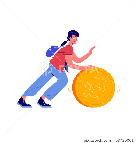 Pushing Coin Crowdfunding Composition Pushing Coin Crowdfunding Composition 98720801