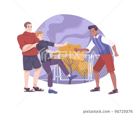 Backstreet Fight Teens Composition Backstreet Fight Teens Composition 98720876
