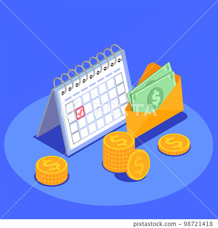 Social Security Isometric Background 98721418