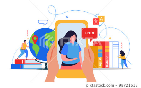 Language School Flat Design Concept Language School Flat Design Concept 98721615