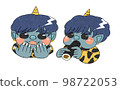 Setsubun day! Even Ao Oni wants to eat ehomaki! (black line) 98722053