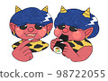 Setsubun day! Even red demons want to eat ehomaki! (black line) 98722055