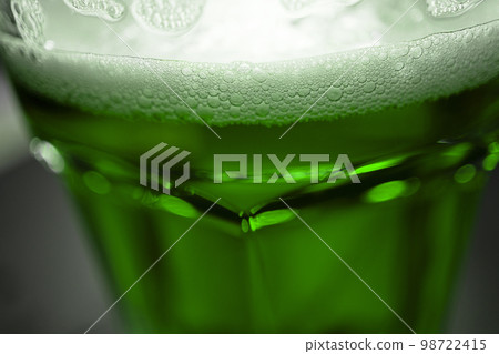 St. Patrick's Day green beer close-up 98722415
