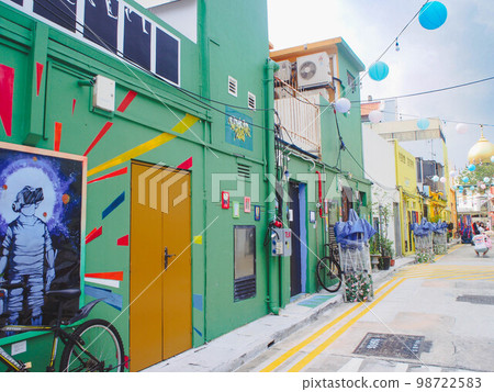 Arab Street Haji Lane green wall Arab Street Haji Lane green wall 98722583
