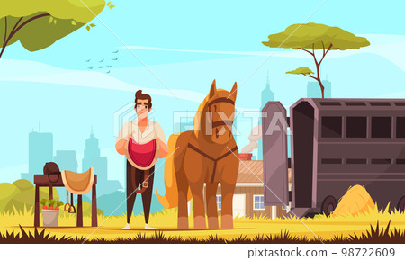 Horse Riding Background Horse Riding Background 98722609