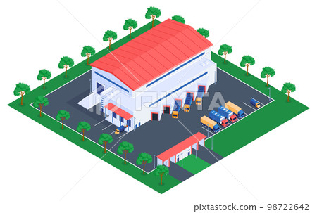 Isometric Warehouse Area Composition 98722642