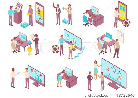 Bookmaker Sport Isometric Set Bookmaker Sport Isometric Set 98722646