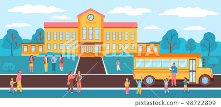 School Bus Flat 98722809