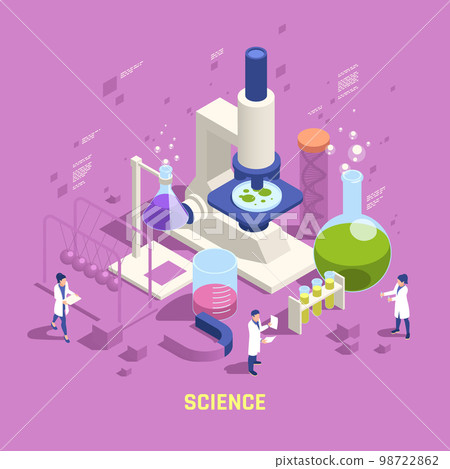 STEM Education Isometric Composition 98722862