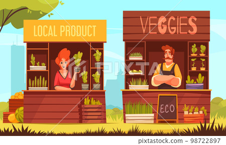 Local Farmers Market Illustration Local Farmers Market Illustration 98722897