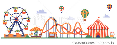 Amusement Park Horizontal Composition 98722915