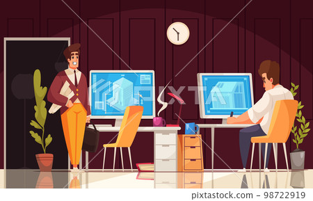 Architect And Customer Illustration 98722919