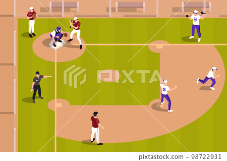 Baseball Game Field Composition 98722931