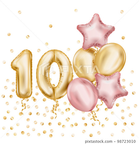 Anniversary Balloons Realistic Composition Anniversary Balloons Realistic Composition 98723010