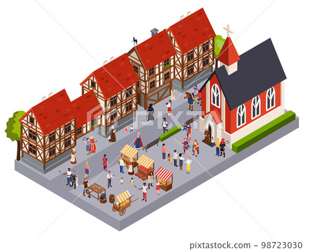 Medieval Town Concept Medieval Town Concept 98723030