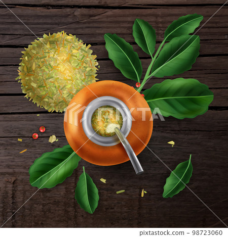 Mate Tea Illustration 98723060