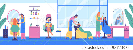 Hairdressing Beauty Salon Composition Hairdressing Beauty Salon Composition 98723074