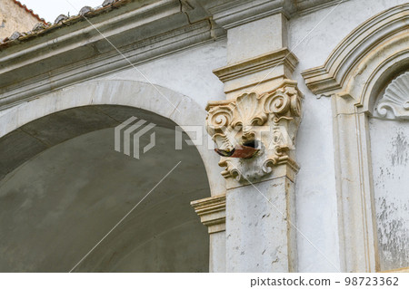 Interior decorations of Certosa of The Certosa di Padula a monastery in the province of Salerno in Campania, Italy 98723362