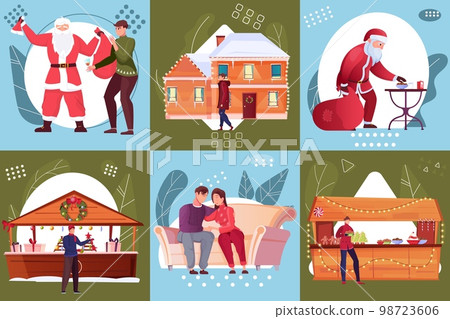 Christmas Composition Flat Set Christmas Composition Flat Set 98723606