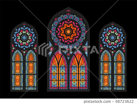 Cathedral Mosaic Windows Background 98723622